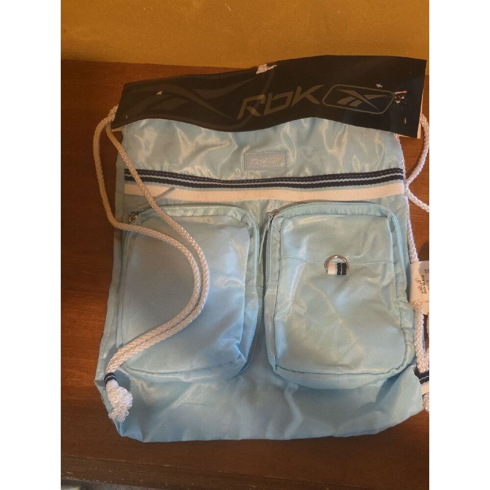 Reebok Light Blue Drawstring Backpack